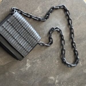 Nancy Gonzalez black leather purse